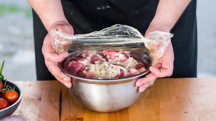 Рецепт шашлыков из говядины с помидорами черри