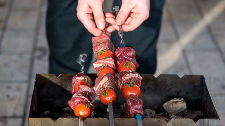 Рецепт шашлыков из говядины с помидорами черри