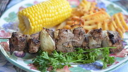 Рецепт Свиного шашлыка на вине