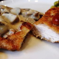 Рецепт Куриного шницеля с грибным соусом
