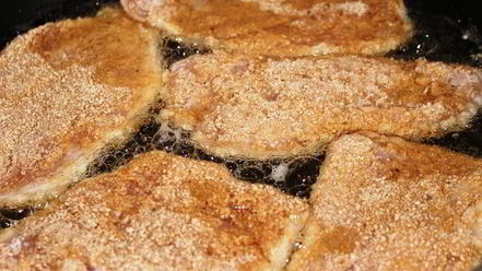 Рецепт куриного шницеля с грибным соусом