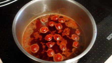 Рецепт миндального шницеля амаретто с острым вишневым соусом