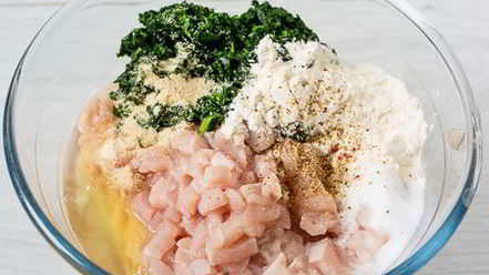 Рецепт рубленых куриных шницелей со шпинатом