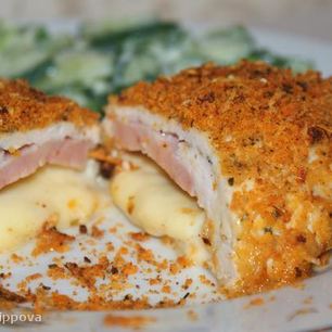 Рецепт Шницеля из куриной грудки Кордон блю