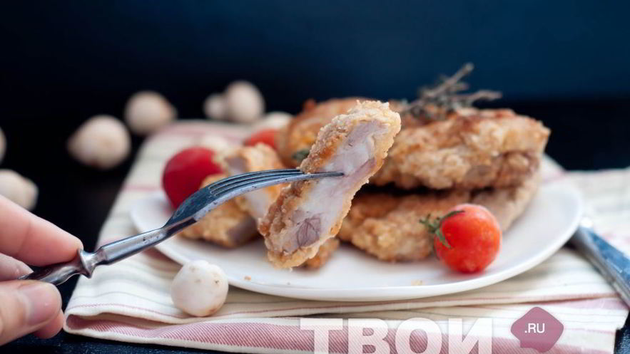 Рецепт шницеля на сковороде