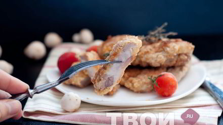 Рецепт шницеля на сковороде