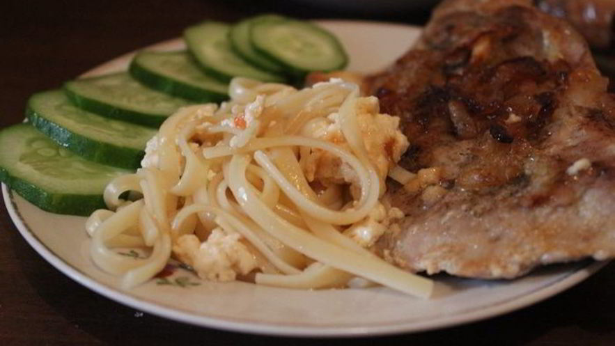 Рецепт шницеля под луком