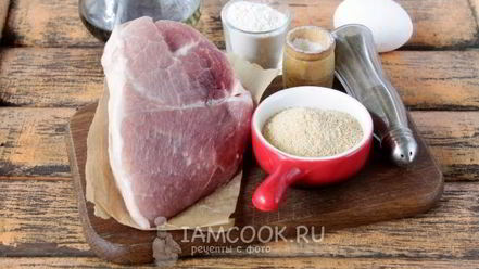 Рецепт шницеля рубленого из свинины