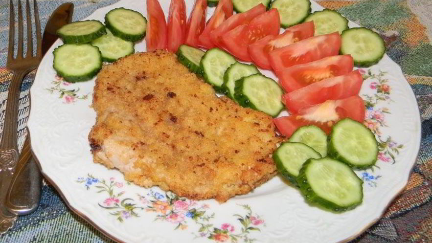 Рецепт шницеля в панировке
