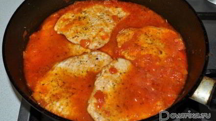 Рецепт шницелей в томатном соусе