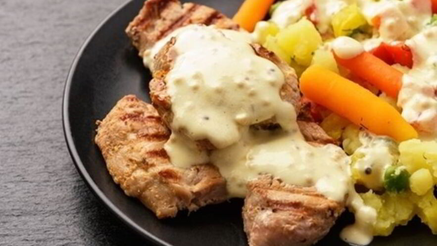 Рецепт цветного шницеля