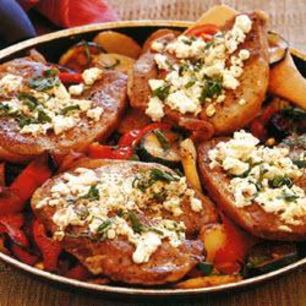 Рецепт Бараньего стейка с брынзой и мятой