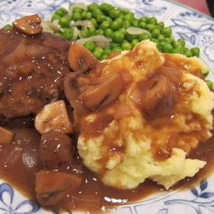 Рецепт Грибного стейка Салисбури