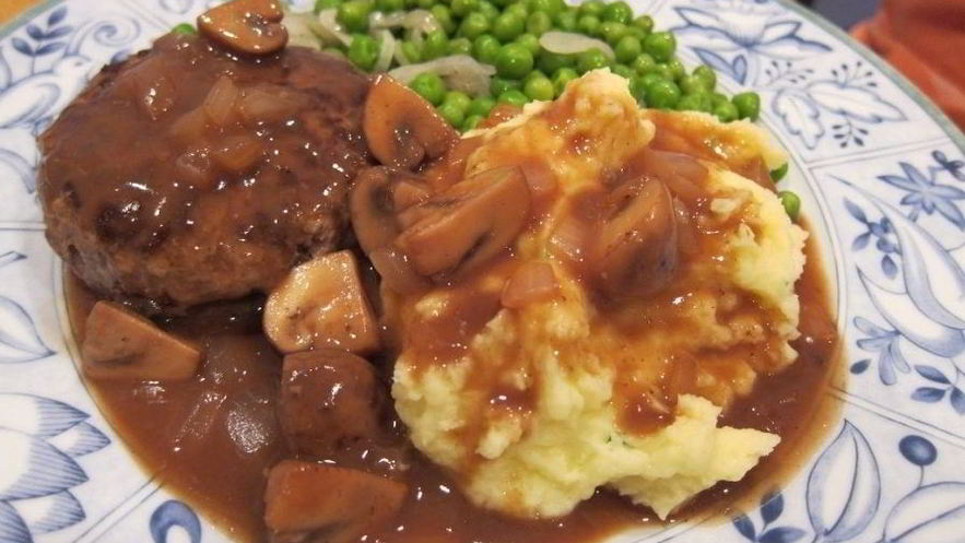 Рецепт грибного стейка салисбури