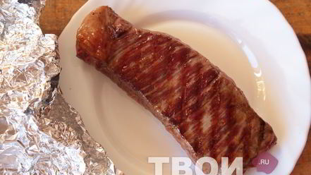 Рецепт стейка из говядины на сковороде