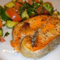 Рецепт Стейка из красной рыбы в духовке