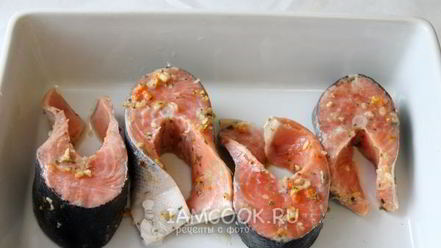 Рецепт стейка из семги в духовке