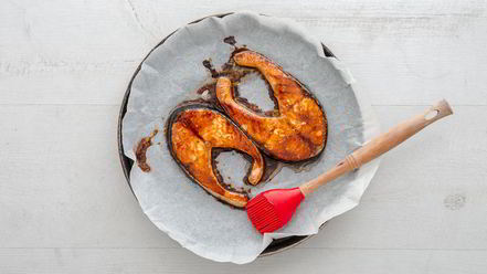 Рецепт стейка из семги в глазури терияки