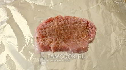 Рецепт стейка из свинины в фольге