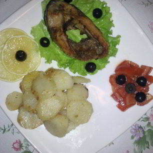 Рецепт Стейка карпа с овощами