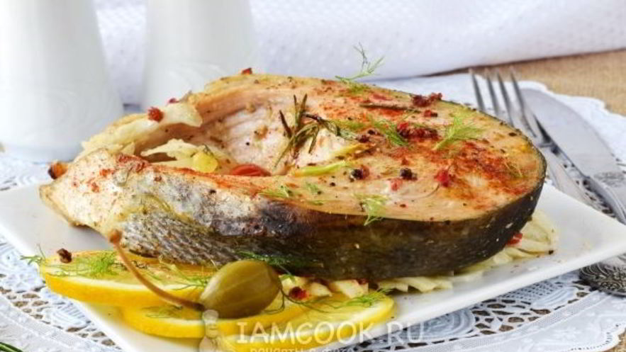 Рецепт стейка лосося в духовке