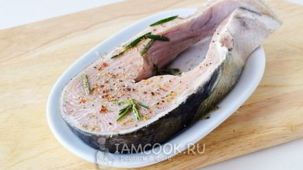 Рецепт стейка лосося в духовке