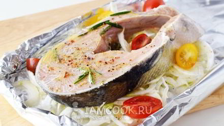 Рецепт стейка лосося в духовке