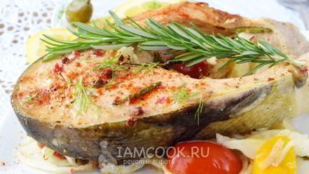 Рецепт стейка лосося в духовке