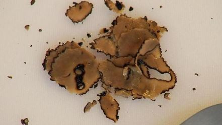 Рецепт стейка с черным трюфелем, фуа-гра и томленым корнем сельдерея