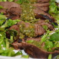 Рецепт Стейка с соусом халапеньо Чимичурри