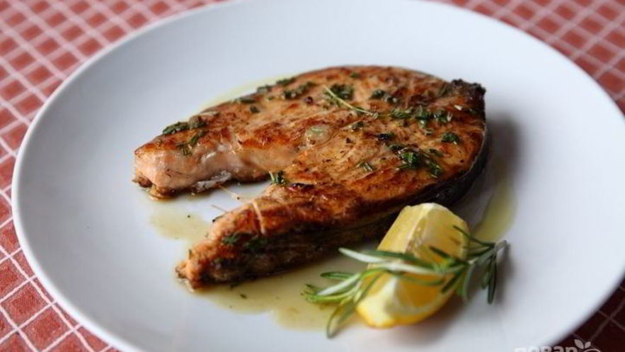 Рецепт стейка семги на гриле