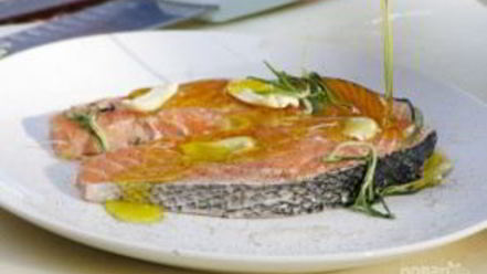 Рецепт стейка семги на гриле