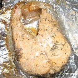 Рецепт Стейка семги в духовке в фольге