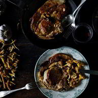 Рецепт Телячьего стейка с лисичками