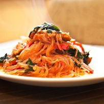 Рецепт Стеклянной лапши с индейкой и шпинатом