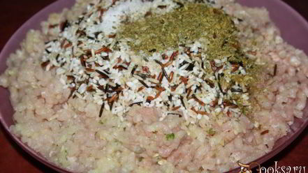 Рецепт фаршированных перцев и тефтели со свининой, курицей и кабачком