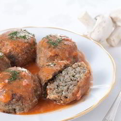 Рецепт Гречневых тефтелей с грибами в соусе