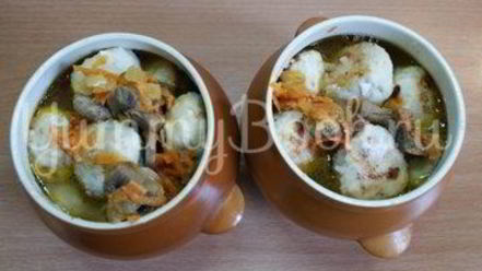 Рецепт куриных тефтелей в горшочках