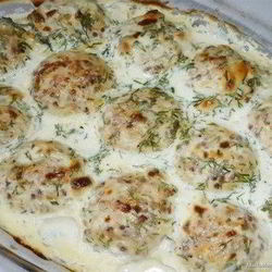 Рецепт Легких тефтелей с начинкой в сливочном соусе