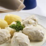 Рецепт Мясных тефтелей с рисом и белым соусом