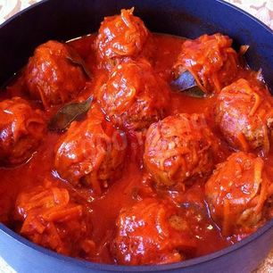 Рецепт Мясных тефтелей с рисом с подливкой