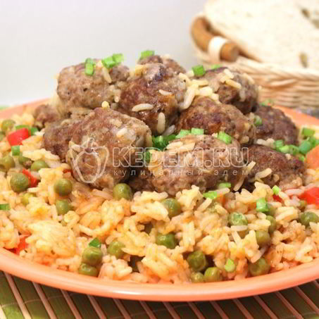 Рецепт Тефтелей с рисом и овощами