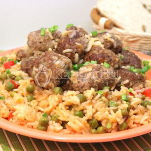 Рецепт Тефтелей с рисом и овощами