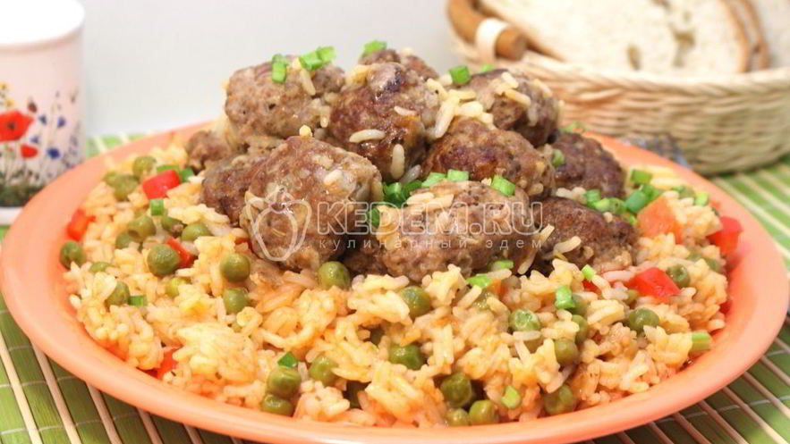Рецепт тефтелей с рисом и овощами