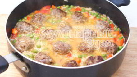 Рецепт тефтелей с рисом и овощами