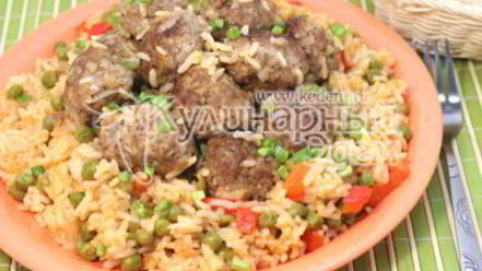 Рецепт тефтелей с рисом и овощами