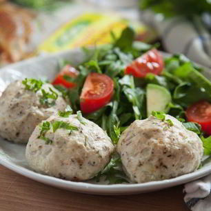 Рецепт Запеченных куриных тефтелей с травами
