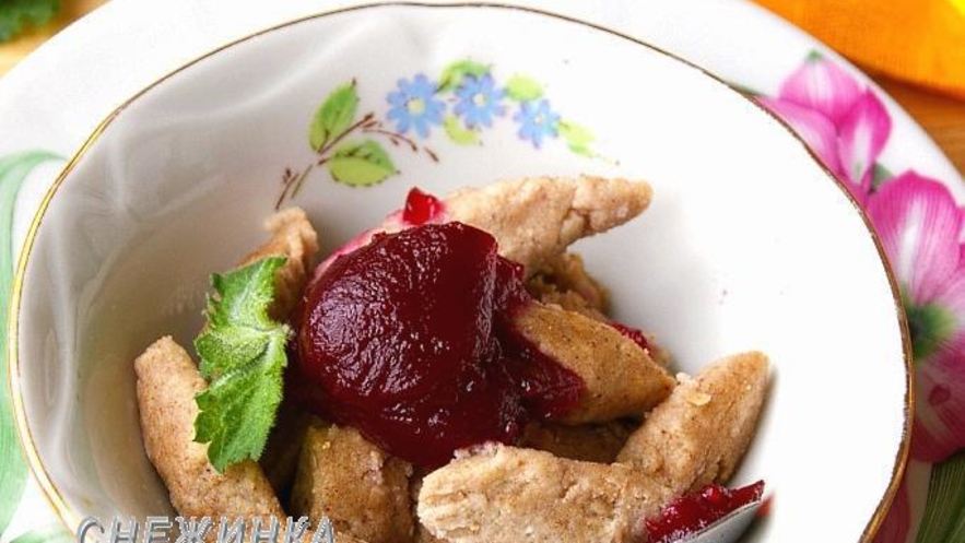 Рецепт ленивых вареников лайт с ягодным киселем
