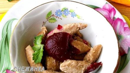 Рецепт ленивых вареников лайт с ягодным киселем