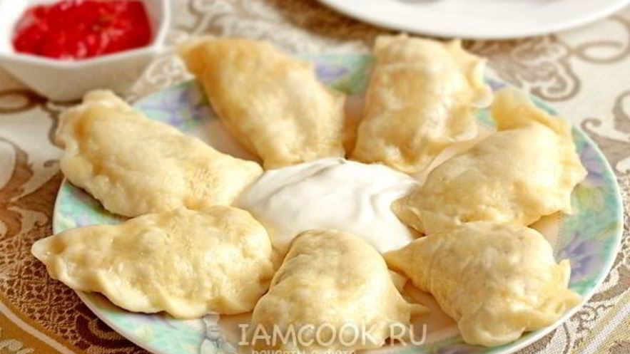 Рецепт вареников на кефире на пару